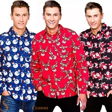 Mens Christmas Shirts Long