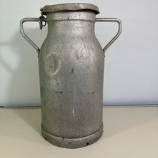 Vintage French aluminium milk