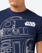 Official Star Wars XL R2D2 Outline T-Shirt New 100% Cotton