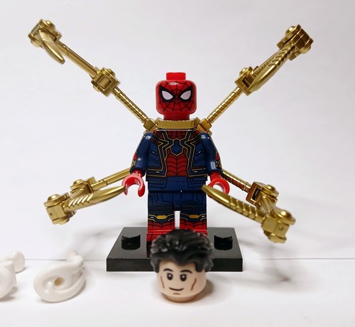 Iron spider man minifig - iron, spider-man