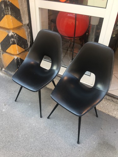 Pair chairs 50s curved - 50s,