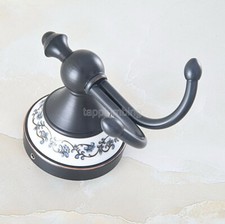 Oil Rubbed Bronze Double Hat and Coat Hooks Dress Robe Garment Hangers Hook 