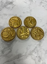 Die Cast Gold Coins For Mighty Morphin Power Rangers MMPR Legacy Morpher