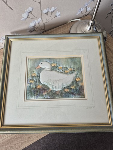 Embroidered duck watercolour - duck,
