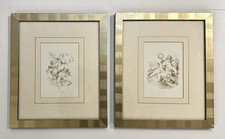 Pair Of Cherub Framed Pictures