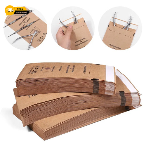 100pcs manicure kraft bags - 100pcs,