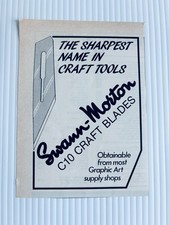 Vintage Print Ad 1986 Swann Morton Craft Blades Art Supply 5.5x4