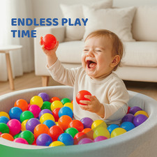 Children play balls plastic - play,
