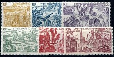 INDE 1946 YVERT PA 11-16 * SET TCHAD AU RHIN (F3694
