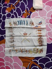 Vintage Silk Handkerchief Coronation Queen Elizabeth 1953