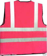 Personalise Printed Hi Vis Safety Vest Logo Text Print Event Business Reflective