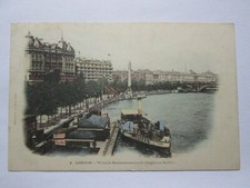 The Victorian Embankment & Cleopatras Needle London Vintage Postcard P3