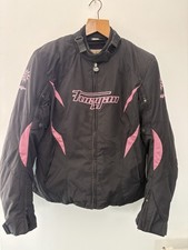 Furygan Lucia Ladies Motorcycle Jacket XL Black/Pink with Armour and Liner