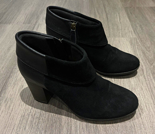 Clarks womens black suede - clarks,