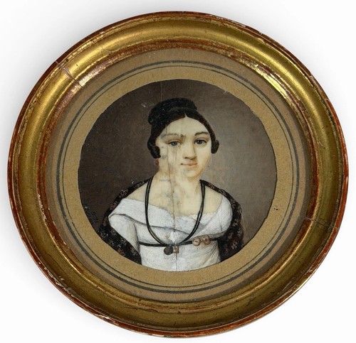 Antique miniature portrait - miniature,