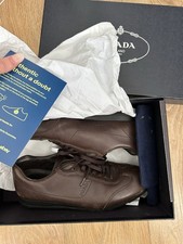 Prada leather trainers in size
