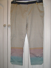 Zara basic summer trousers cropped capri size M Eur 40