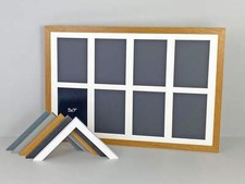 Suits Eight 5x7" photos.40x60cm. Wooden Multi Aperture Photo Frame.