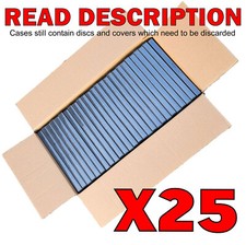 25 50 x Single DVD Cases Holder  14mm  Empty Remove Contents - READ DESCRIPTION