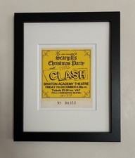 THE CLASH  - 1984 Brixton Academy , London framed concert ticket giclee print