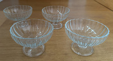 4 x VINTAGE CLEAR STEMMED