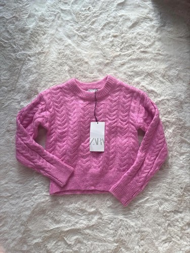 Zara pink cable knit - zara,