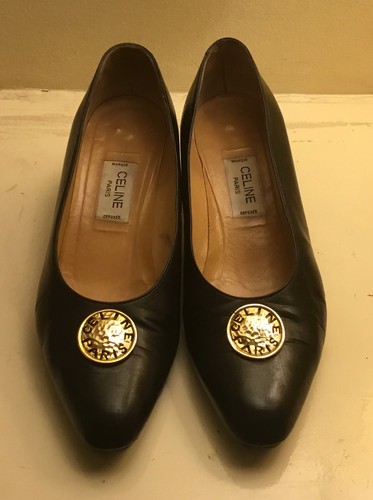Celine black leather - leather, court