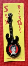 Sex Pistols : Rare Guitar Shaped Lapel Pin Badge punk rotten vicious 