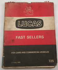Lucas Genuine Spare Parts cars & Commercial Dealer wall Flip Chart 1965 - Scarce