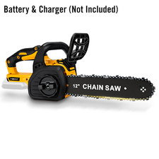 12''Cordless Chainsaw W/Safety Baffles Brushless 30CM Bar For Dewalt 18V Battery