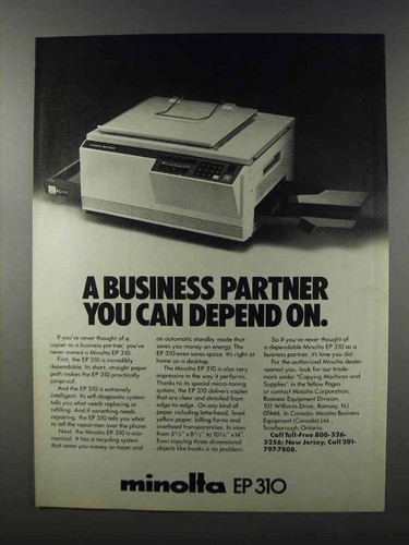 1981 minolta ep310 copier - minolta, ad