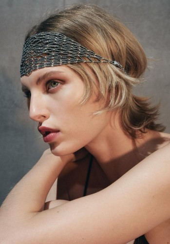 Beaded headband zara - beaded, headband-zara