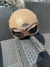 UK Leather Zengen Open Face Motocycle Half Helmets Motorbike Size L (3XX)