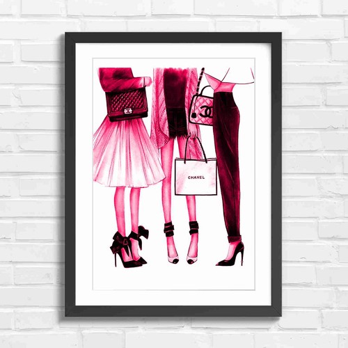 Chanel fashion illustration - chanel,