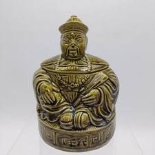Sadler Ceramic Tea Caddy, #971334 Chinese Emperor, Olive Green, Vintage Good