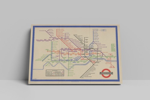 Retro london tube map - retro,