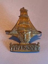 WW1 British Army Royal Naval Division Nelson Battalion Cap Badge Original