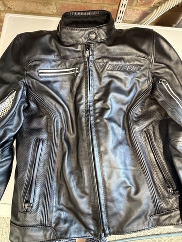 Dainese black leather jacket - dainese,