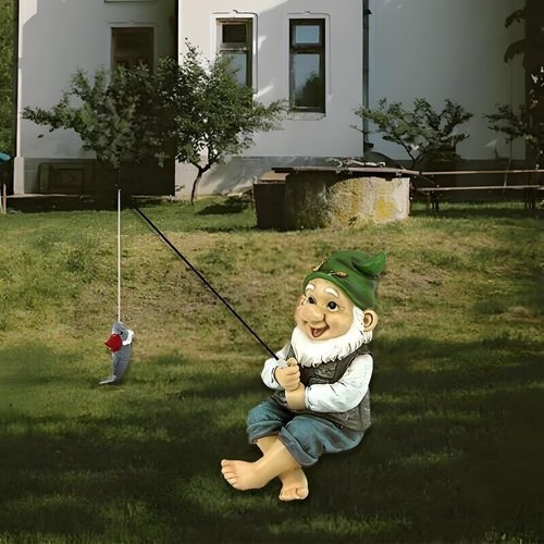 Garden gnome fishing - gnome,