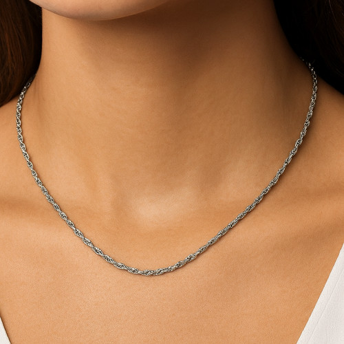 Genuine platinum twisted chain - genuine,