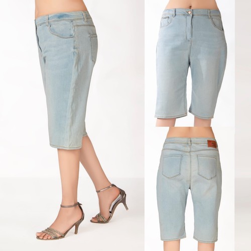 Womens denim shorts cropped - womens,