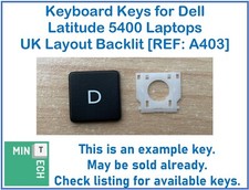 Keyboard Replacement Keys for Dell Latitude 5400 Laptops UK Layout Backlit