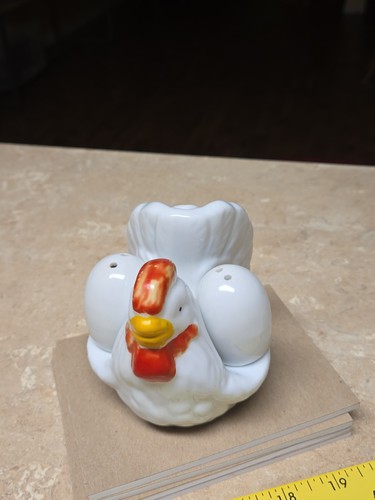 Vintage ceramic chicken eggs - ceramic, &