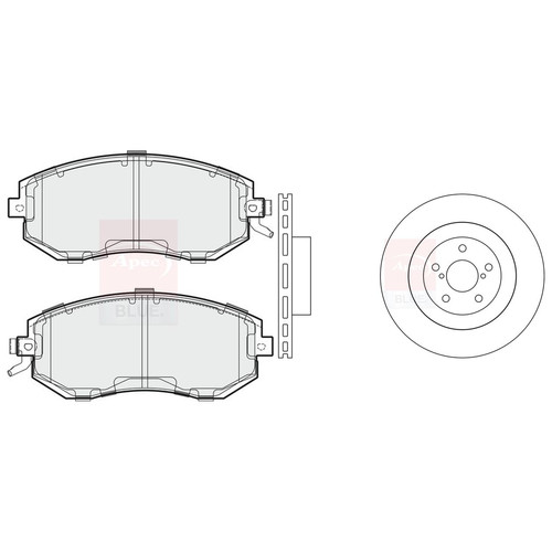 Apec front brake vented - front,