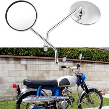 2x 10mm Round Moto Rearview