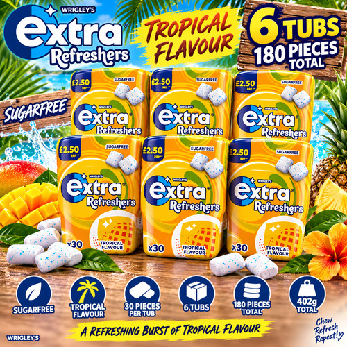 Wrigley extra refreshers - 6x, wrigley's