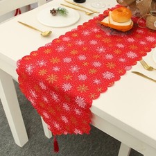 Red Christmas Table Runner