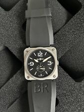 Bell & Ross BR S Stainless Steel Black Dial Mens 39mm Quartz Watch B/P BRS-98-S