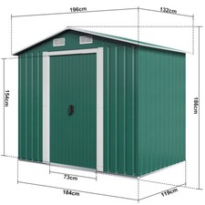 Metal Garden Shed 6 X 4, 8 X