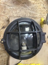 Refurbished cast iron, grey,  Revo industrial  bulkhead light fitting 10inch